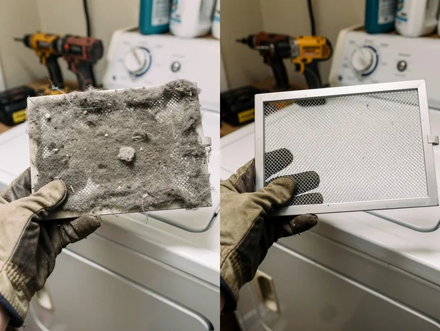 Professional lint trap cleaning by Calimesa Dryer Vent Cleaning in Calimesa