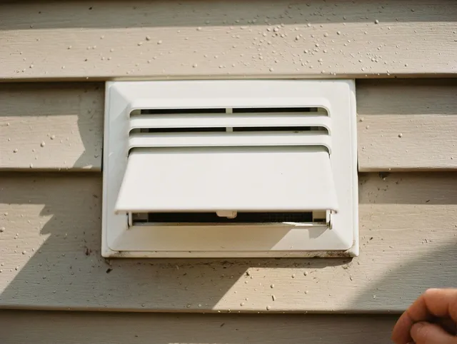 Calimesa Dryer Vent Cleaning technician performing professional exhaust vent cleaning at a residential property in Calimesa