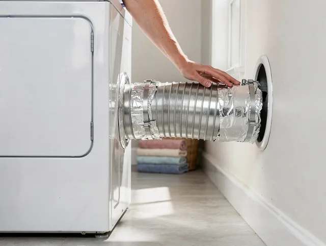 Professional dryer vent hose installation by Calimesa Dryer Vent Cleaning in Calimesa