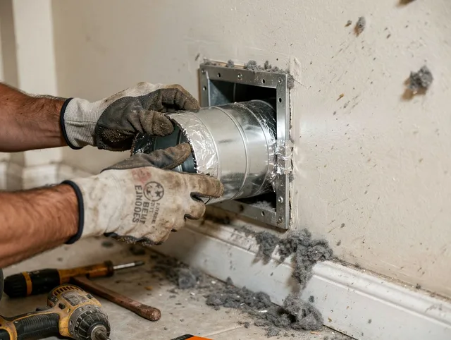 Professional dryer vent repair and installation by Calimesa Dryer Vent Cleaning in Calimesa