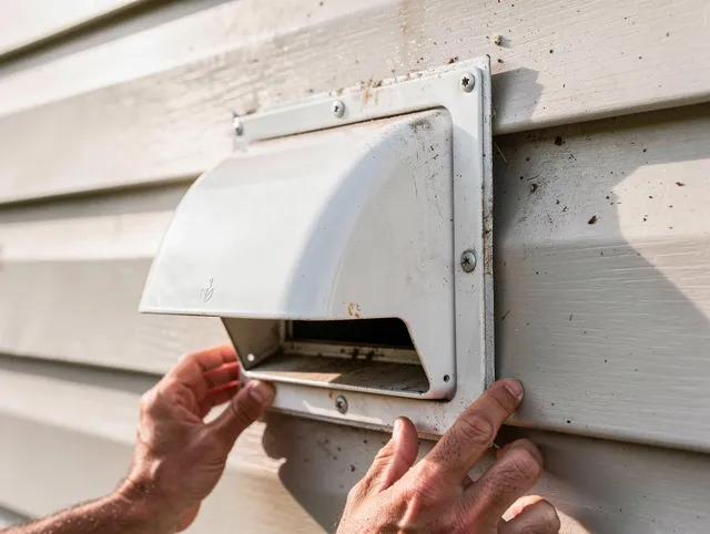 Calimesa Dryer Vent Cleaning technician delivering thorough residential dryer vent cleaning service in Calimesa